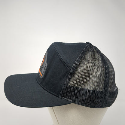 RMC Rocky Mountain Crane Snapback Trucker Hat Black One Size Mesh Back