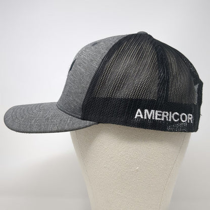 Team Webco Americor Trucker Hat Gray One Size Mesh Back Snapback Logo Structured