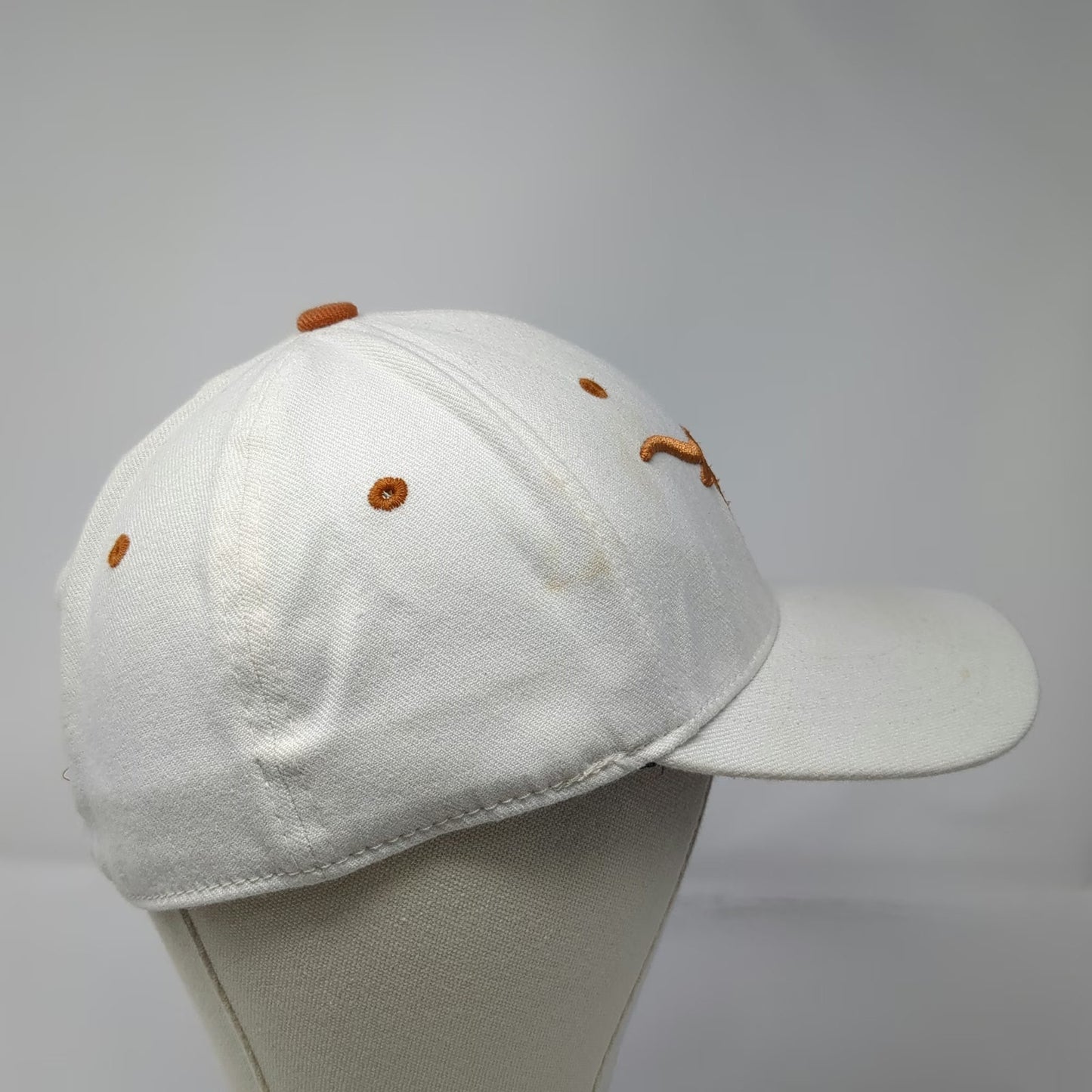 Texas Longhorns NCAA Top of the World Baseball Cap White Orange One Size Stretch