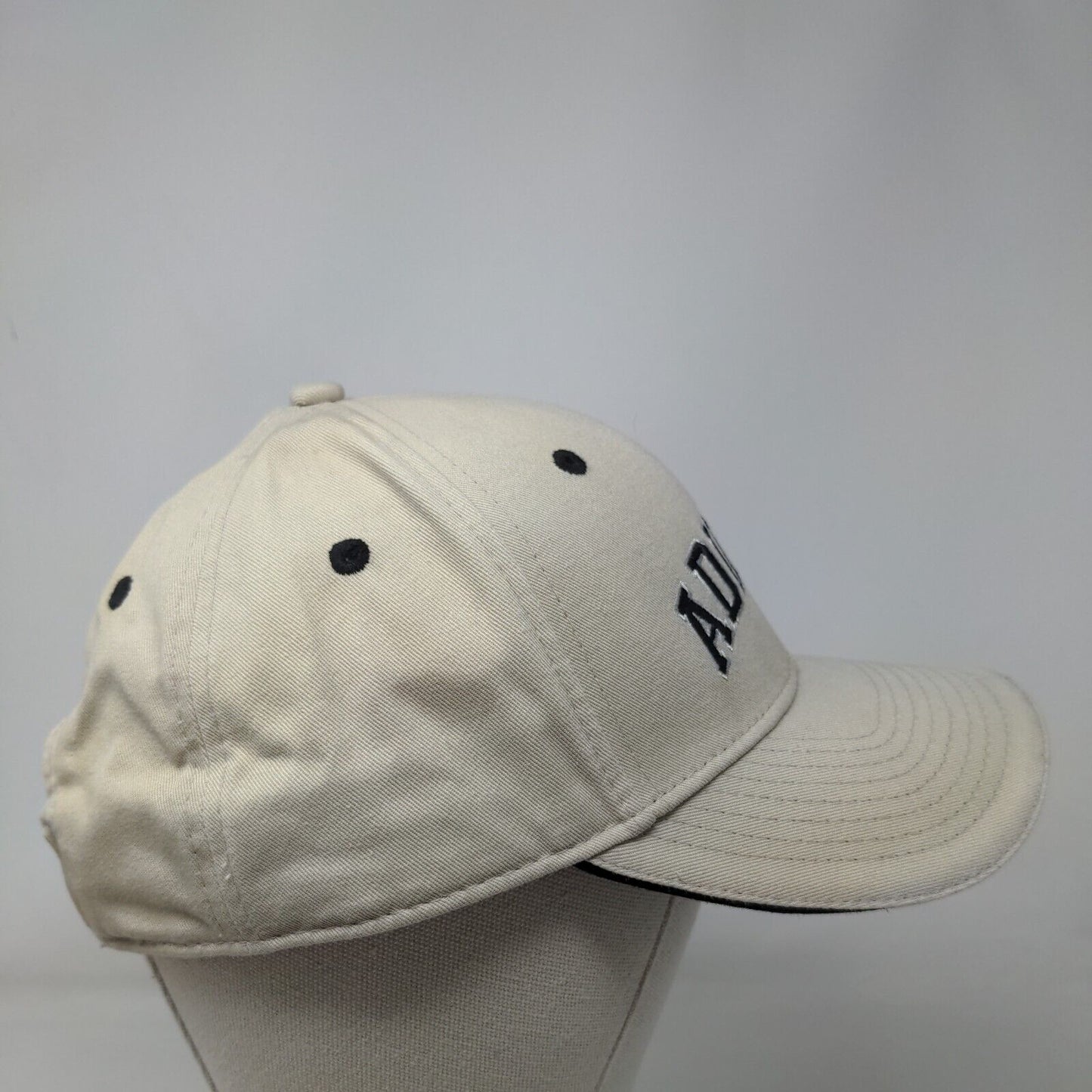 Adidas Strapback Hat Tan OSFA Embroidered Adjustable 6 Panel