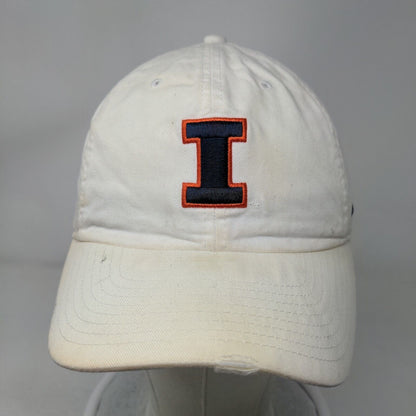 Nike Heritage86 Dri Fit Slideback Hat White OSFM Fighting Illini Distressed