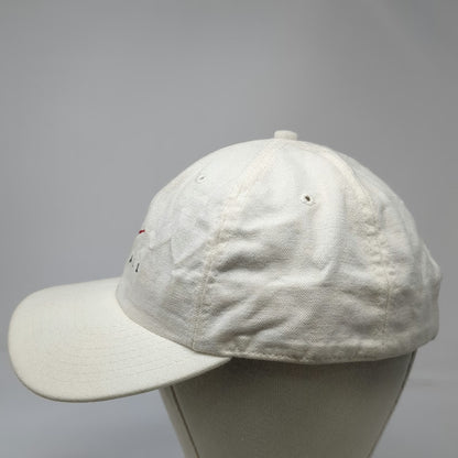 Nike Baseball Cap White OS Adjustable Slideback Cotton Made in USA Hat Vintage