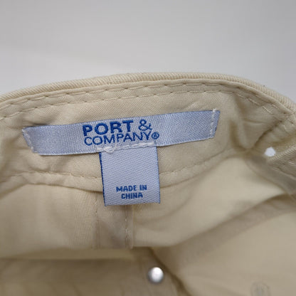 Winged Strapback Hat Tan One Size Adjustable Embroidered Port & Company