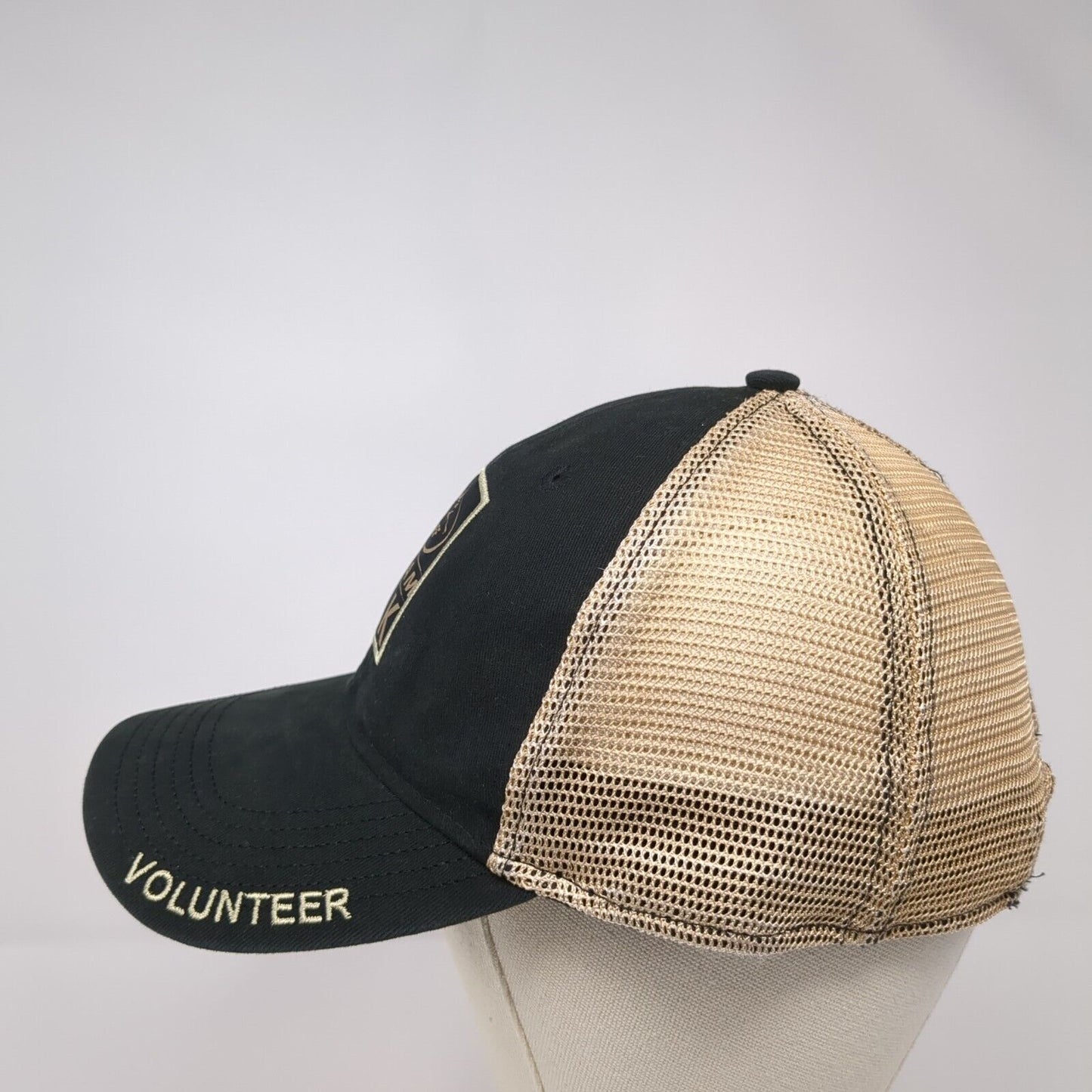 RMEF Team Elk Volunteer Slideback Trucker Hat Black One Size Mesh Back