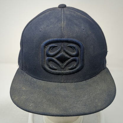 MauiBuilt Snapback Blue One Size Polyester Flat Brim Hawaii Flag Tonal Logo Hat