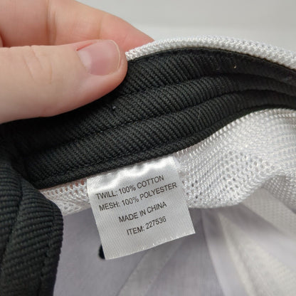 PLATT Fitted Trucker Hat Black One Size Adjustable Embroidered Mesh Back 6 Panel