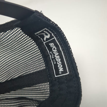 Richardson Trucker Hat Black One Size Mesh Back Snapback OC Engineering Logo