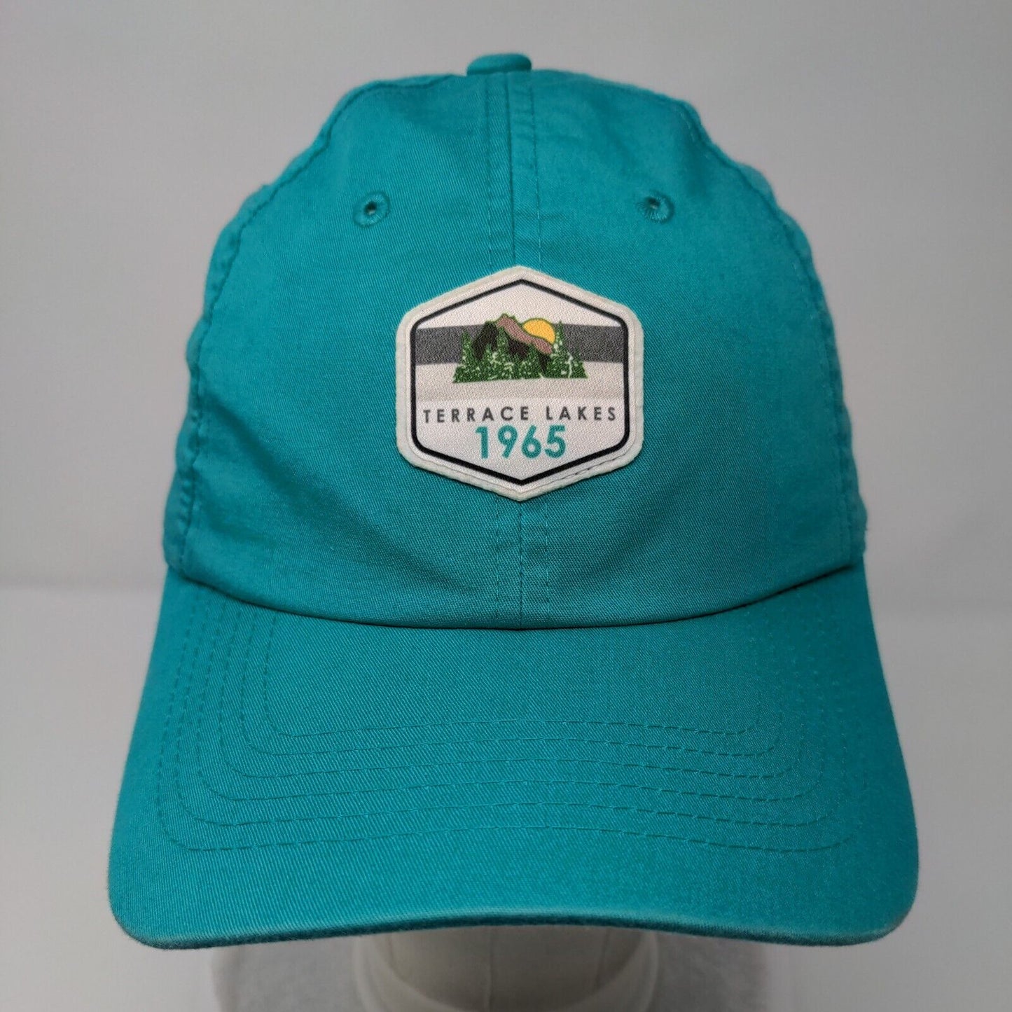 Terrace Lakes 1965 Strapback Hat Greenish-Blue OSFM Adjustable Levelwear Cotton