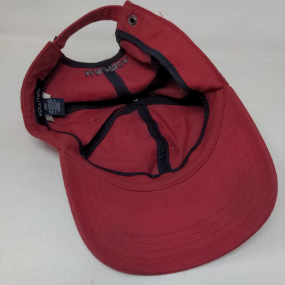 Nautica Slideback Hat Red One Size Adjustable Embroidered 6 Panel
