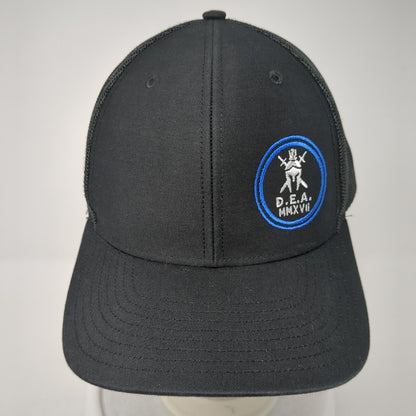 D.E.A. MMXVII Snapback Trucker Hat Black One Size Mesh Back Richardson