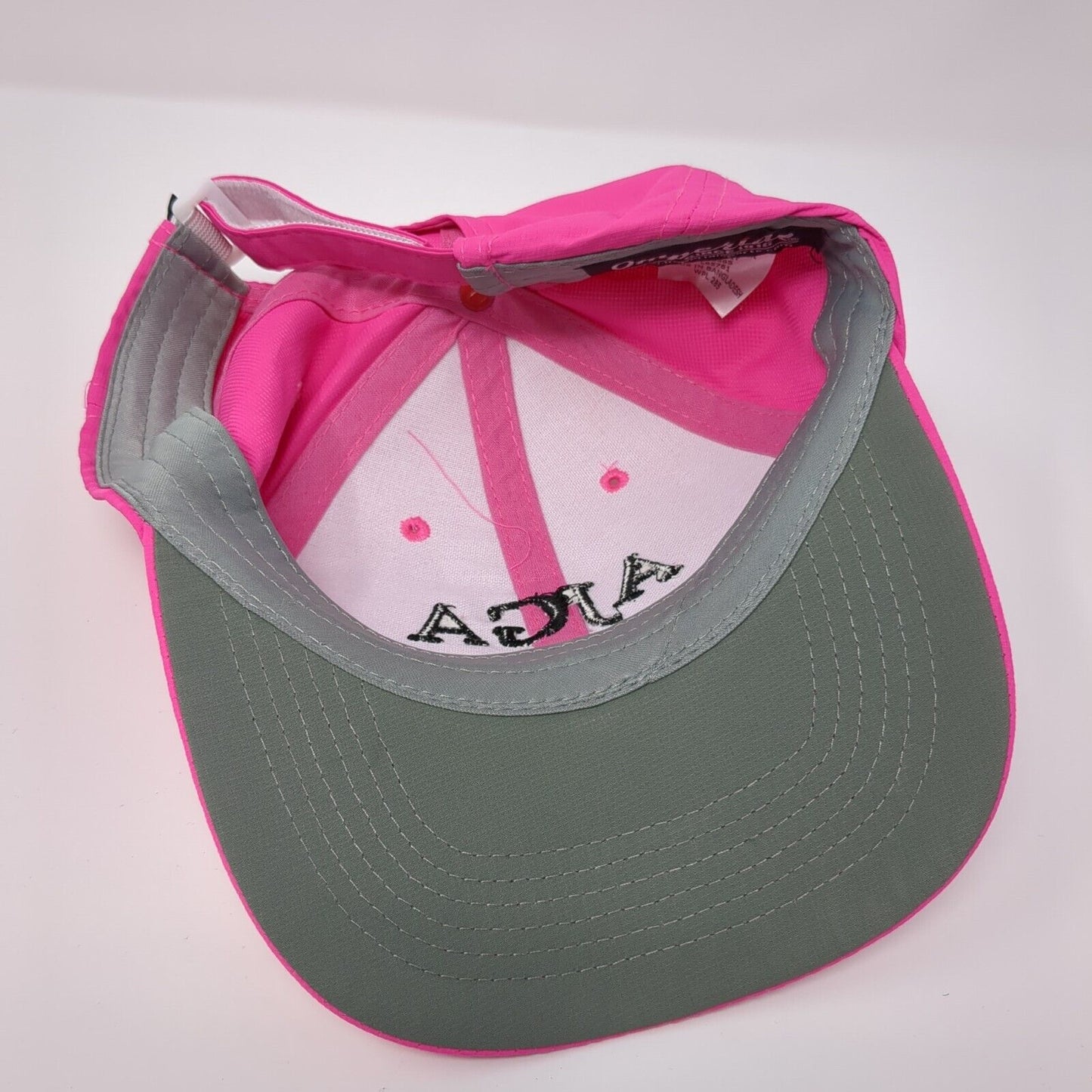 AJGA Strapback Hat Pink Small Fit Adjustable Embroidered Imperial Polyester
