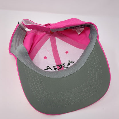 AJGA Strapback Hat Pink Small Fit Adjustable Embroidered Imperial Polyester