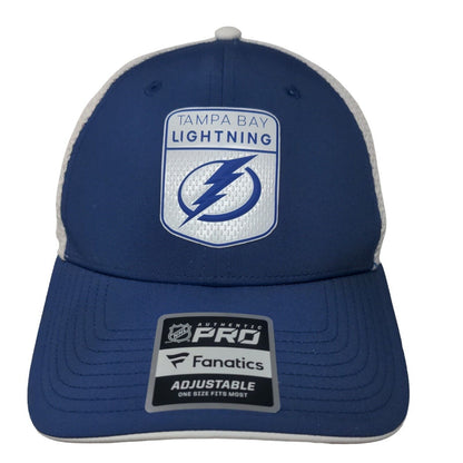 Fanatics PRO Men's Mesh Back Hat Blue OSFM 3D NHL Tampa Bay Lightning Logo