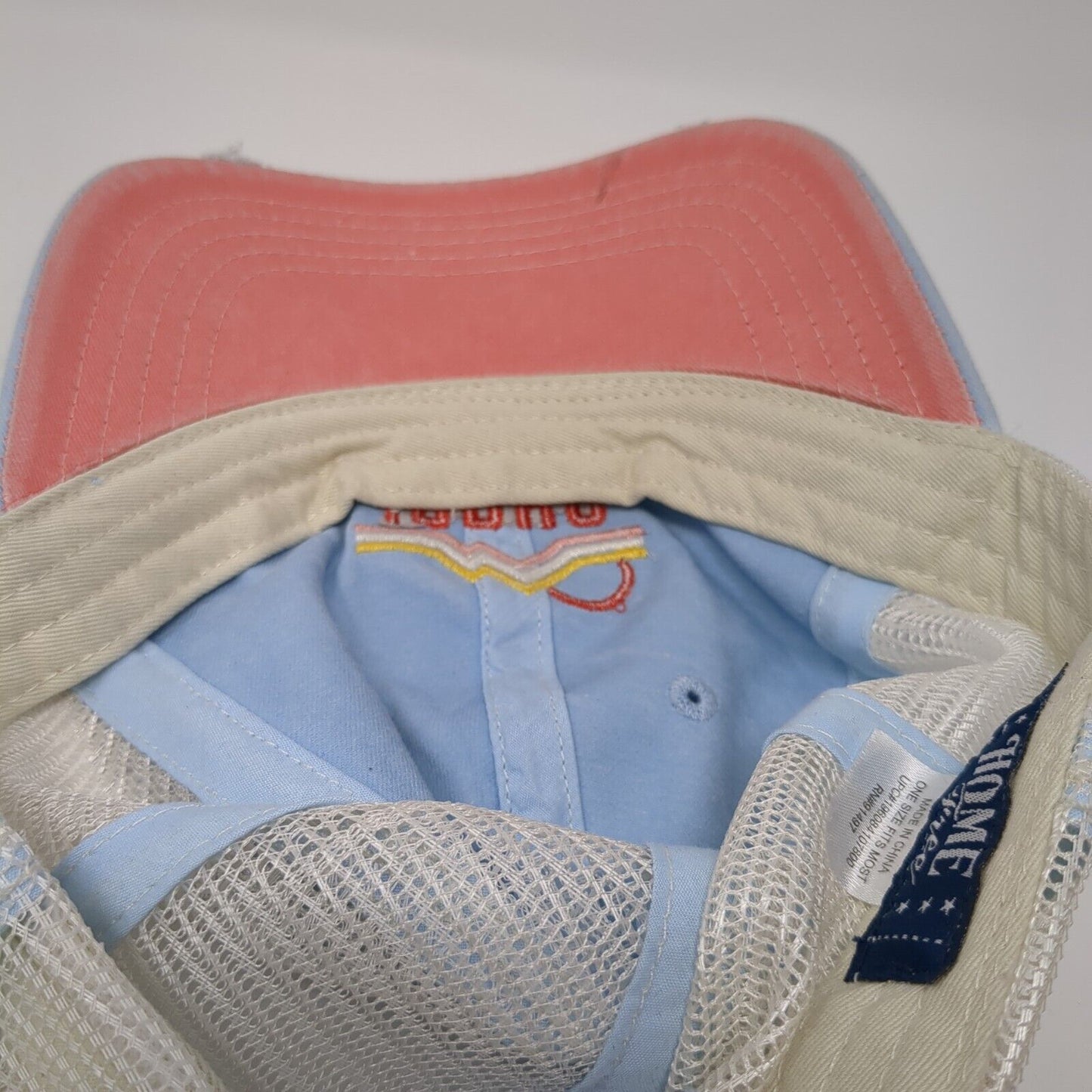 Idaho Slideback Hat Blue One Size Adjustable Distressed Mesh Back Home Free
