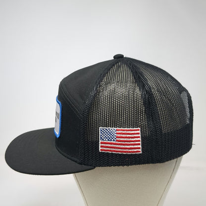 Cap America Trucker Hat Black One Size Acco Engineered Systems Mesh Snapback