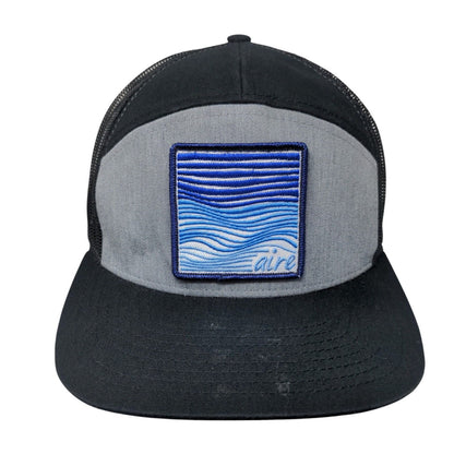 Aire Patch Snapback Mesh Back Trucker Hat Black One Size Richardson