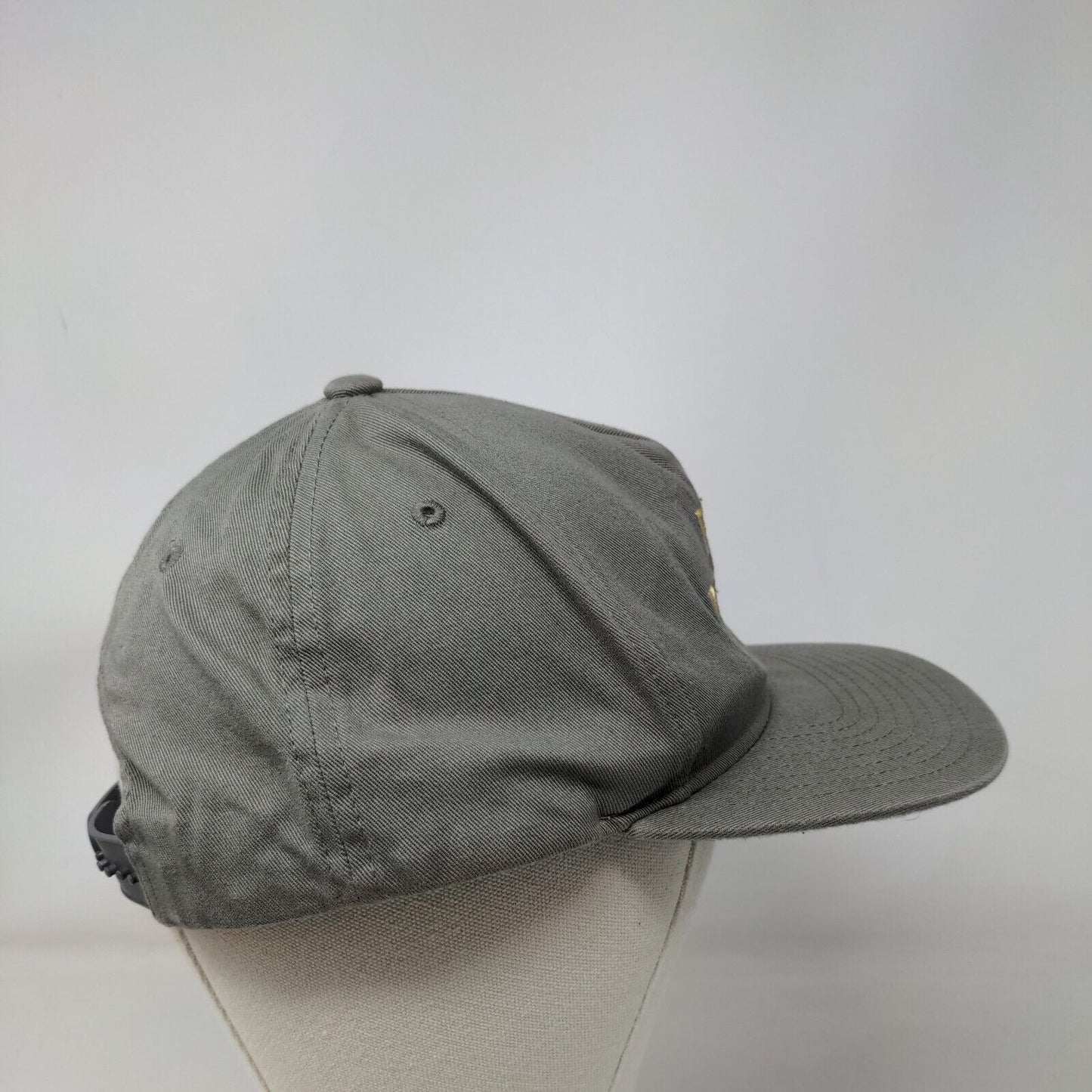 First Mate Snapback Hat Gray One Size Embroidered Adjustable Yupoong