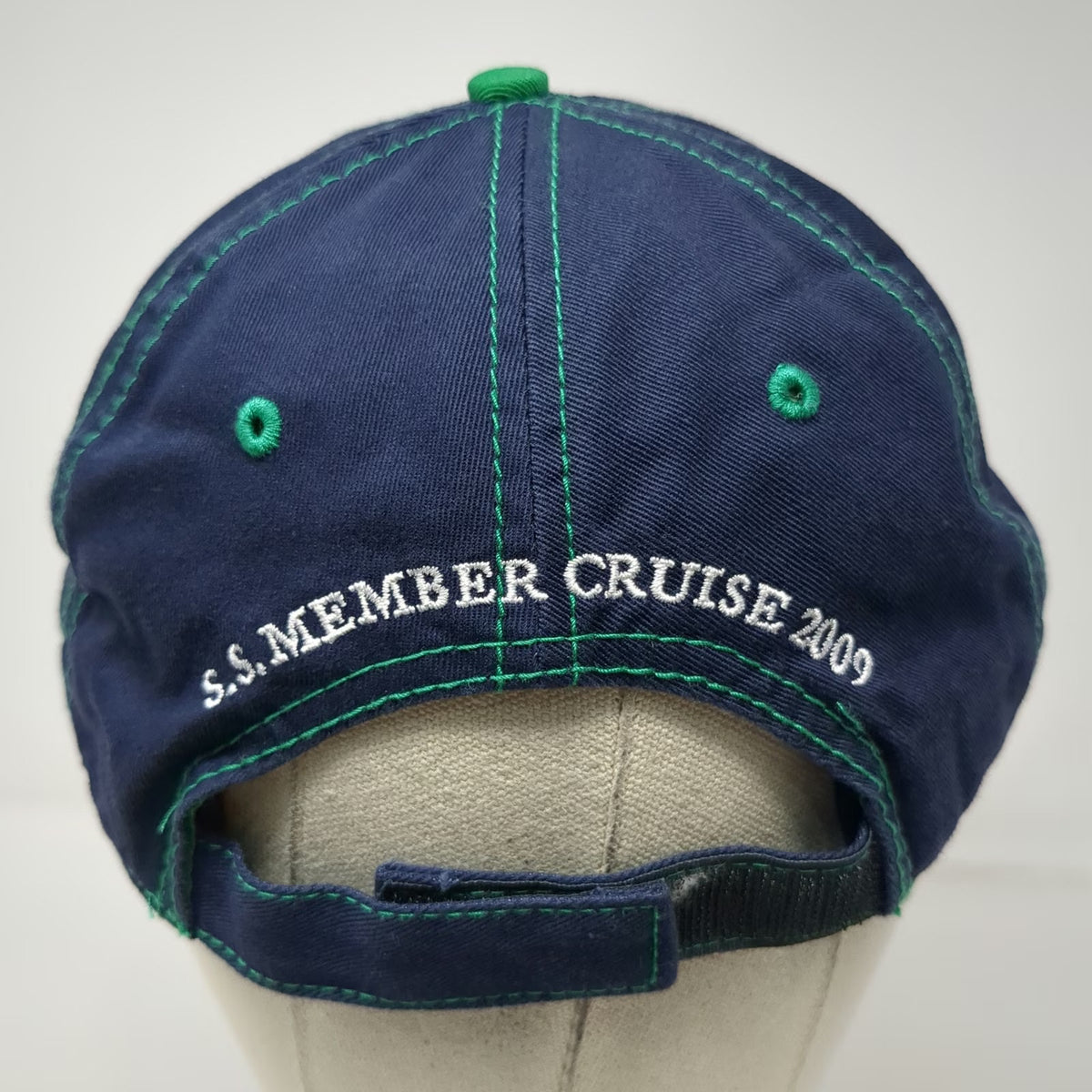 Disney Baseball Cap Blue One Size Vacation Club S.S. Member Cruise 2009 Hat