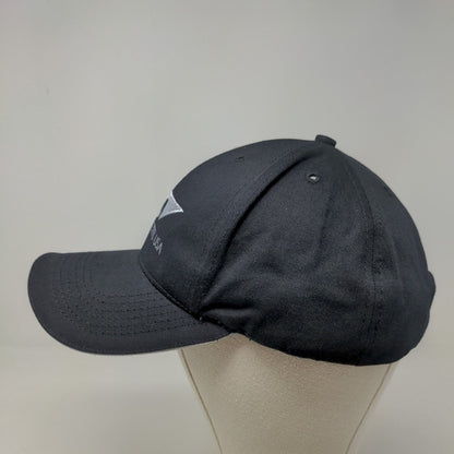 Majestic Steel USA Men's Slideback Hat Black Adjustable Embroidered Logo