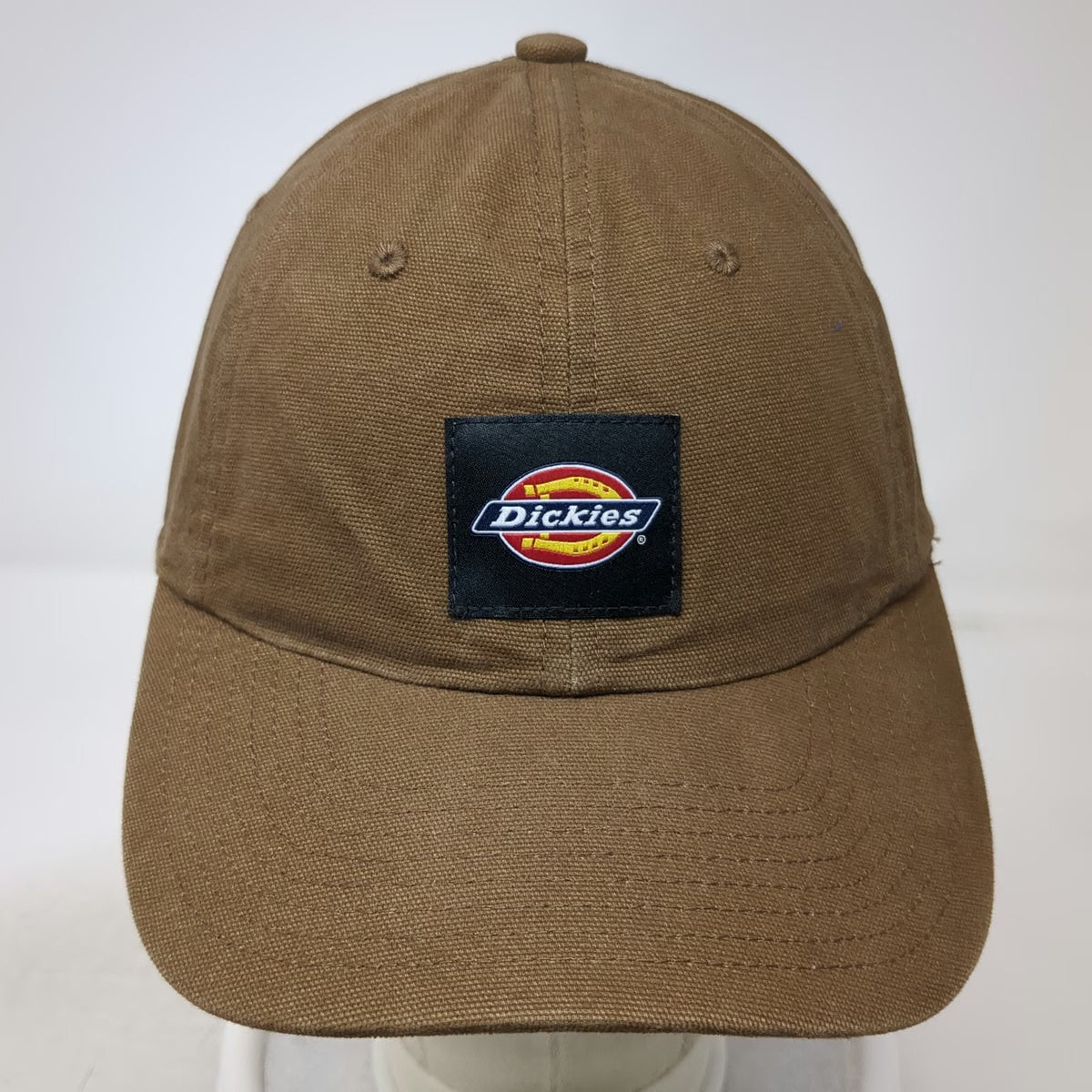 Dickies Snapback Hat Brown One Size Logo Patch Cotton Workwear Baseball Cap