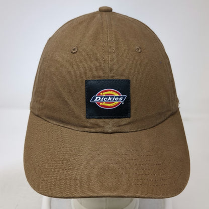 Dickies Snapback Hat Brown One Size Logo Patch Cotton Workwear Baseball Cap