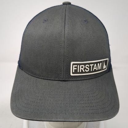 Yupoong Trucker Hat Gray Blue One Size Firstam Idaho State Patch Mesh Snapback