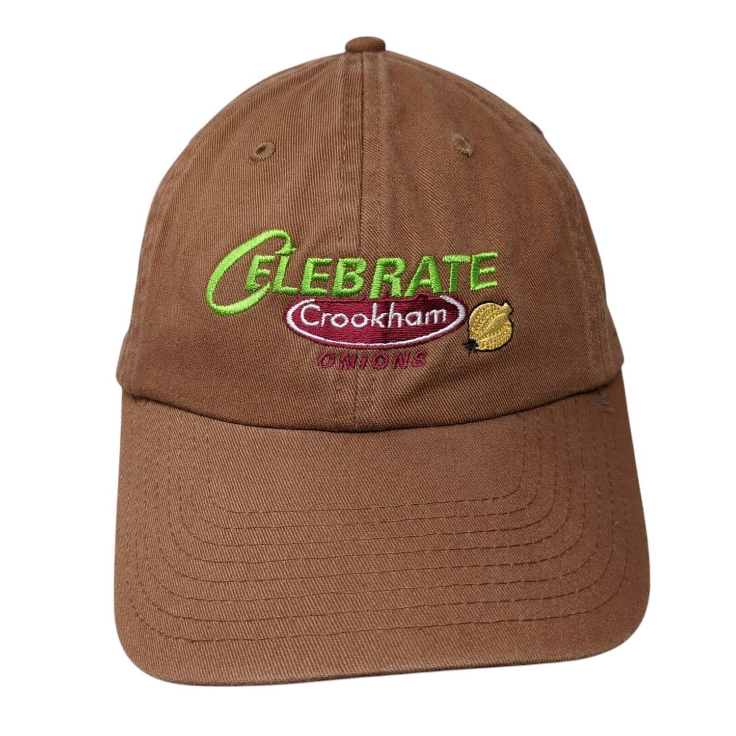 Celebrate Crookham Onions Slideback Hat Brown OSFA Adjustable 6 Panel