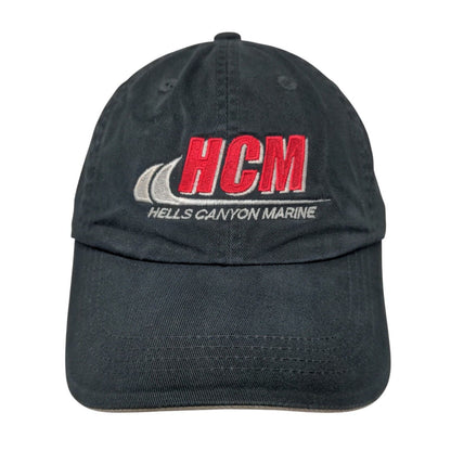 HCM Hells Canyon Marine Strapback Hat Black One Size Embroidered