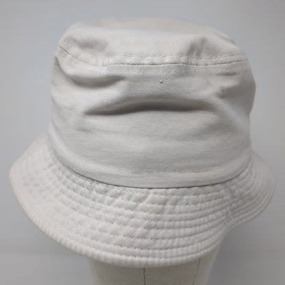 Smiley Face Bucket Hat White One Size Lightweight Fisherman's Outdoor