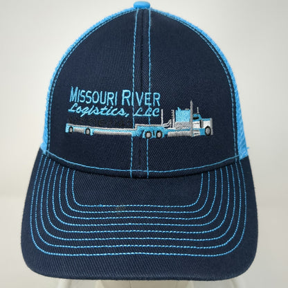 HG Missouri River Logistics Baseball Cap Blue One Size Mesh Trucker Graphic Hat