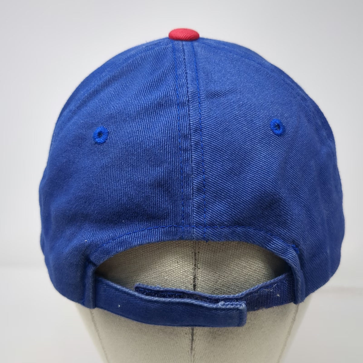 Chicago Cubs MLB Baseball Cap Blue One Size Strapback Cotton Gray Underbrim Hat