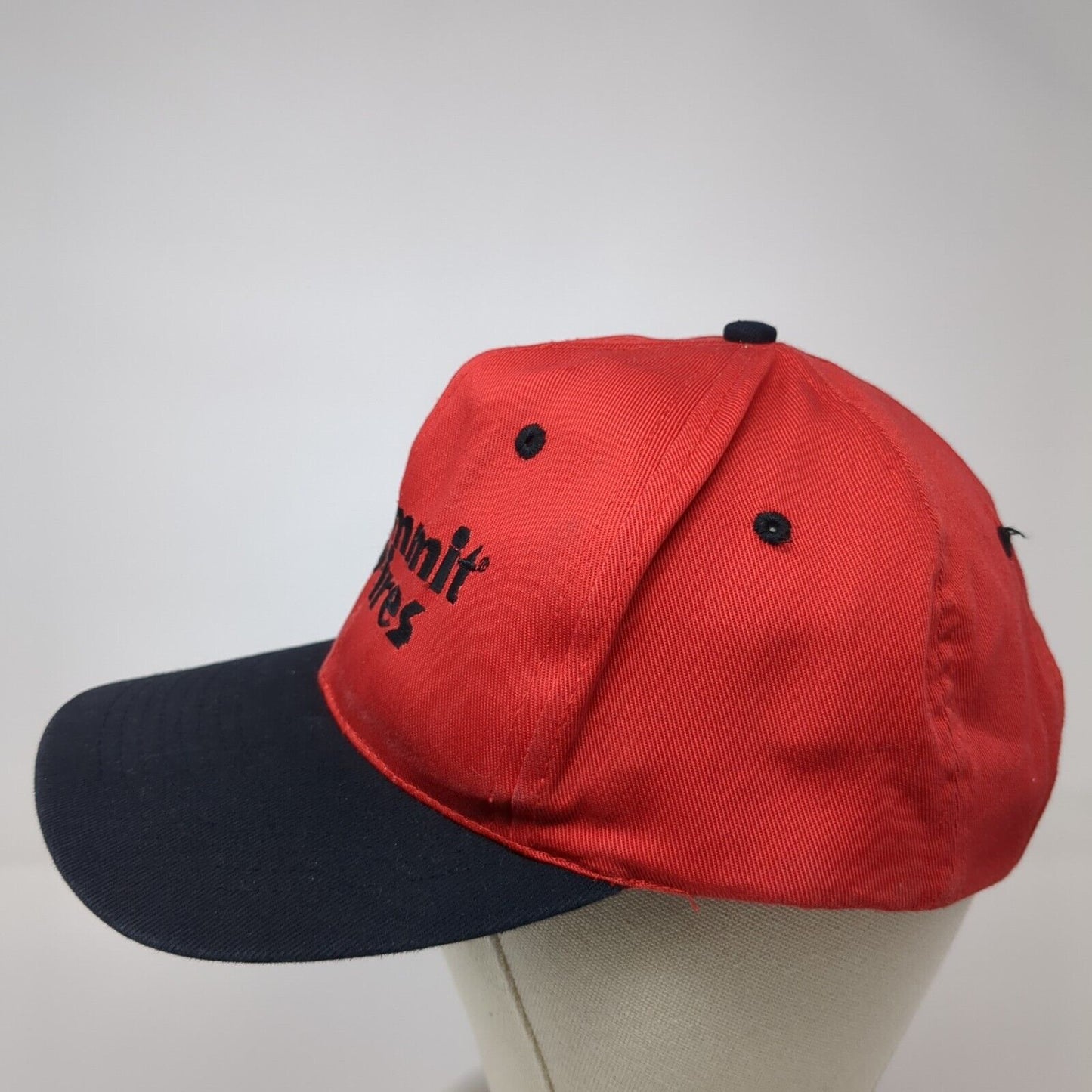 Summit Tires Snapback Hat Red One Size Adjustable Colorblock 6 Panel KC