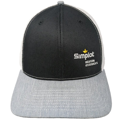 Richardson Trucker Hat Black Gray One Size Simplot Western Stockmens Snapback