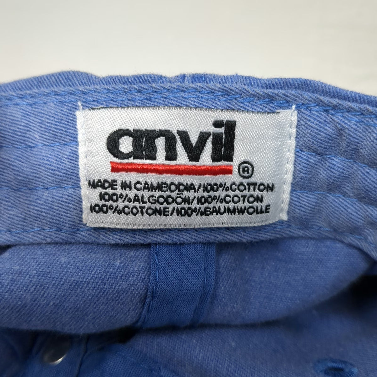 Anvil Daytona Beach Florida Palm Tree Blue Baseball Cap One Size Adjustable Hat