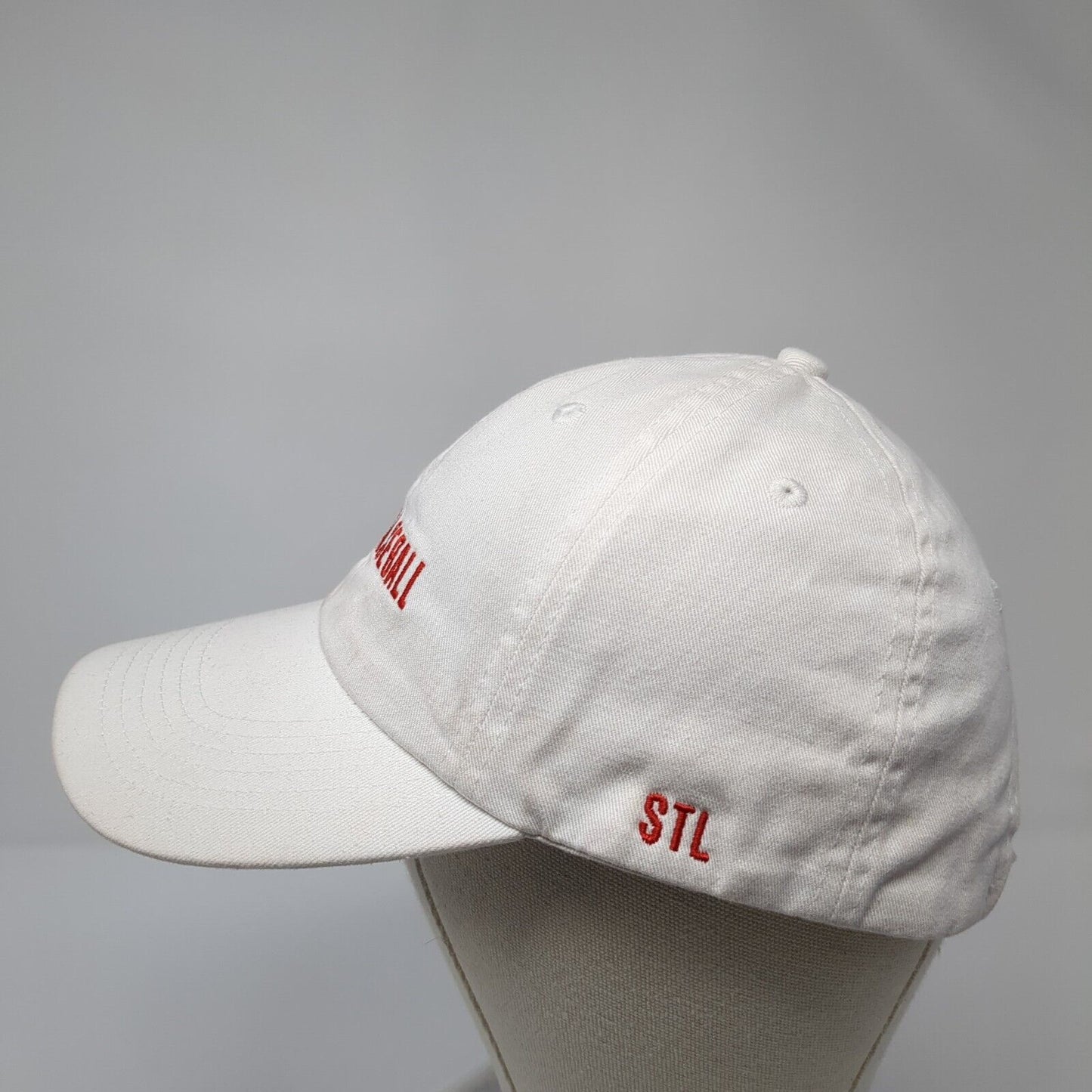 Beer + Baseball Slideback Hat White One Size Adjustable Vented Holes Cotton