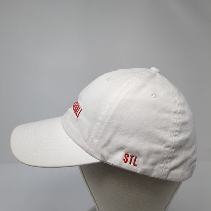 Beer + Baseball Slideback Hat White One Size Adjustable Vented Holes Cotton