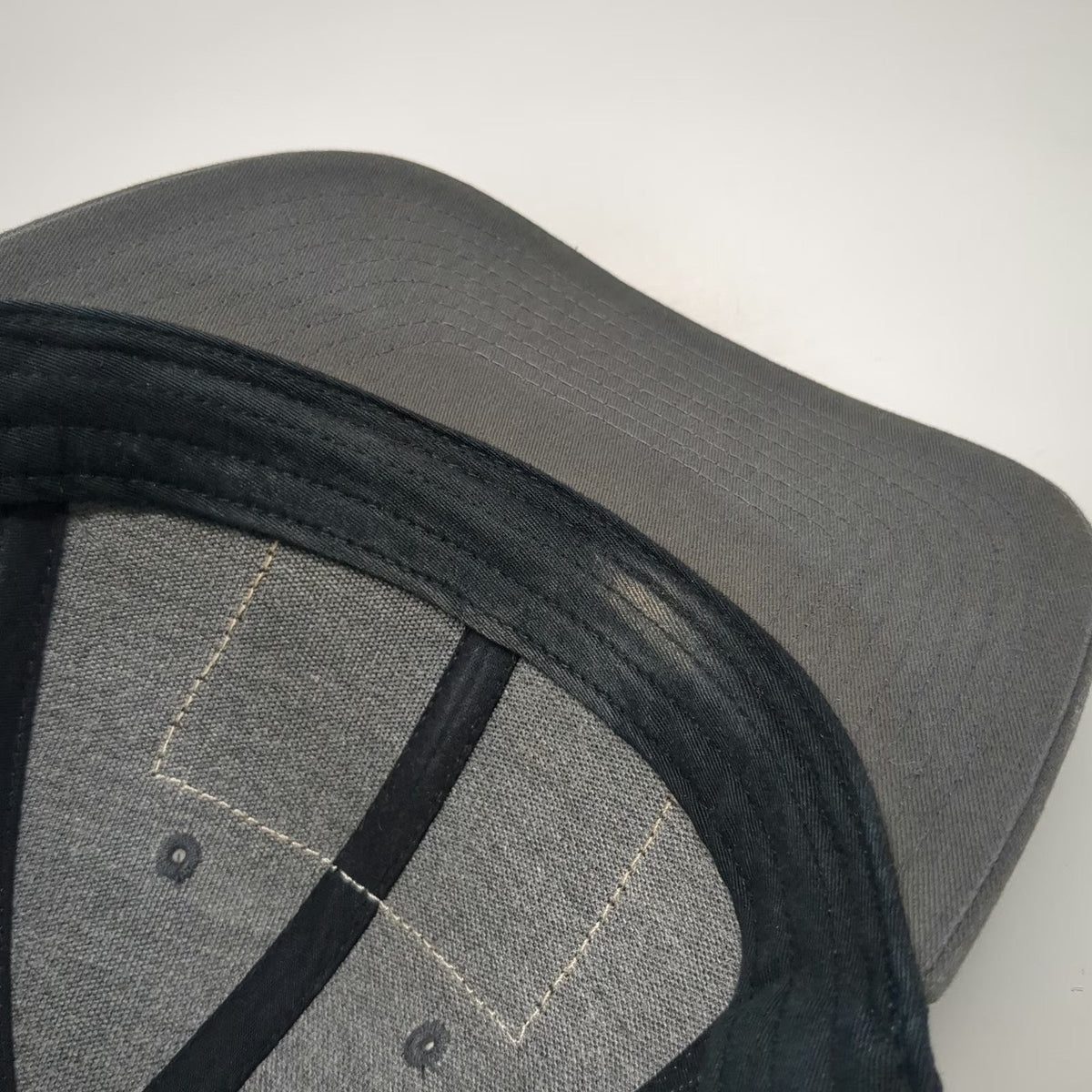 Richardson Trucker Hat Gray L Leather Floral Patch Western Blue Mesh Snapback