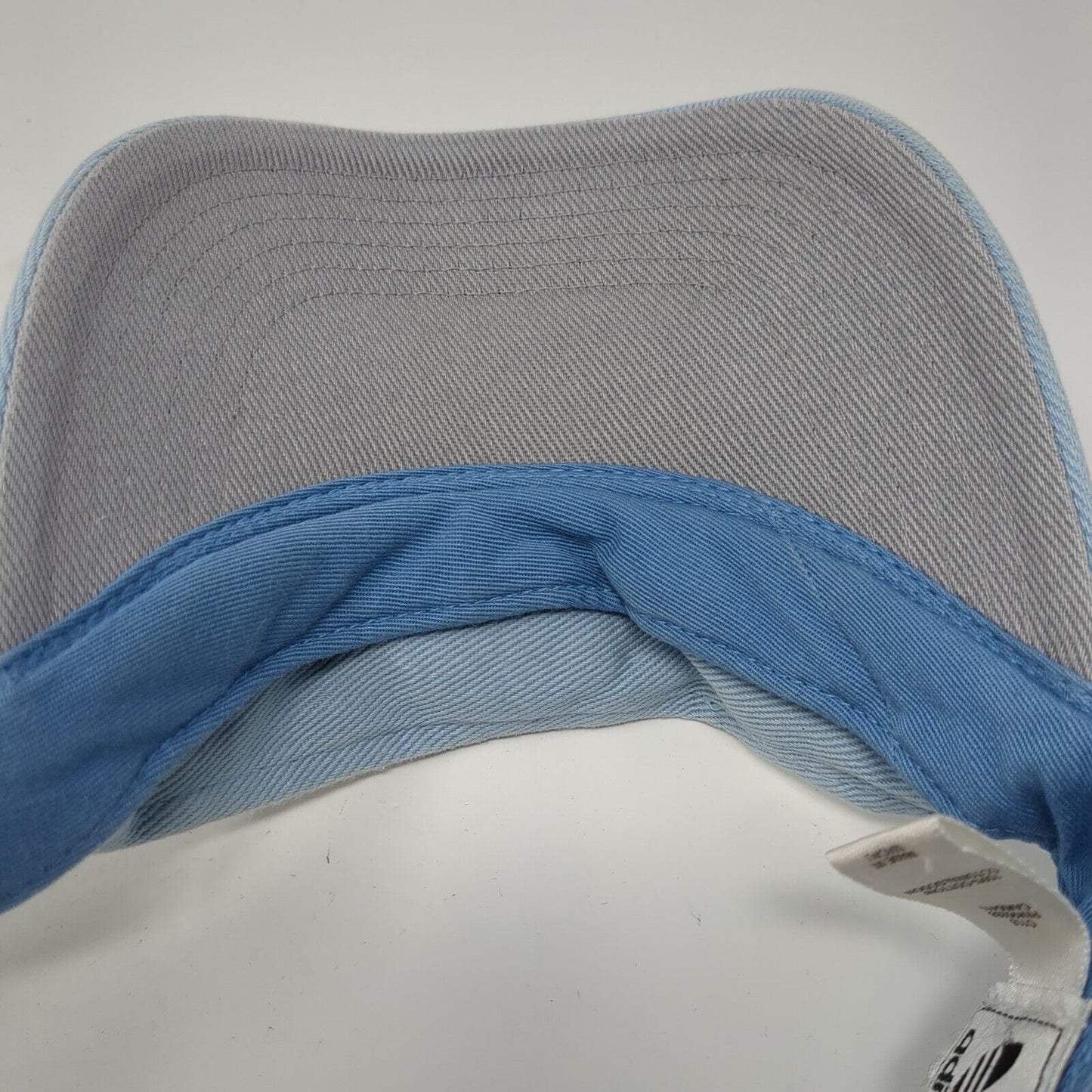 Adidas Trefoil Strapback Sun Visor Hat Blue One Size Solid Adjustable