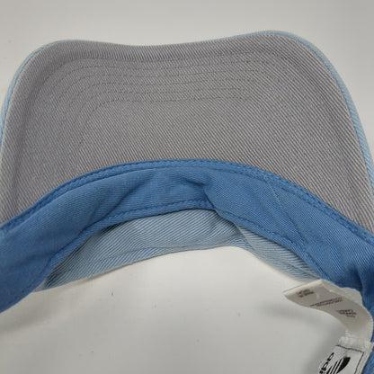 Adidas Trefoil Strapback Sun Visor Hat Blue One Size Solid Adjustable