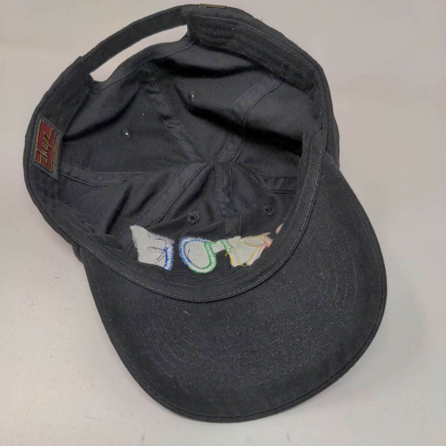 Pride Slideback Hat Black OSFA Adjustable Embroidered Logo 6 Panel zKapz