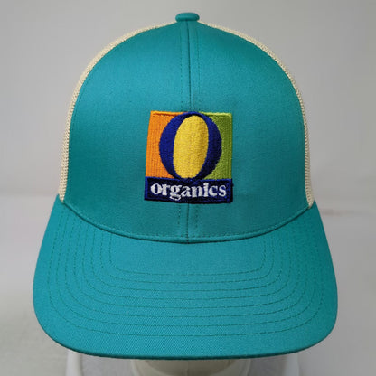 Pacific Headwear Trucker Hat Blue Beige One Size Organics Patch Mesh Snapback