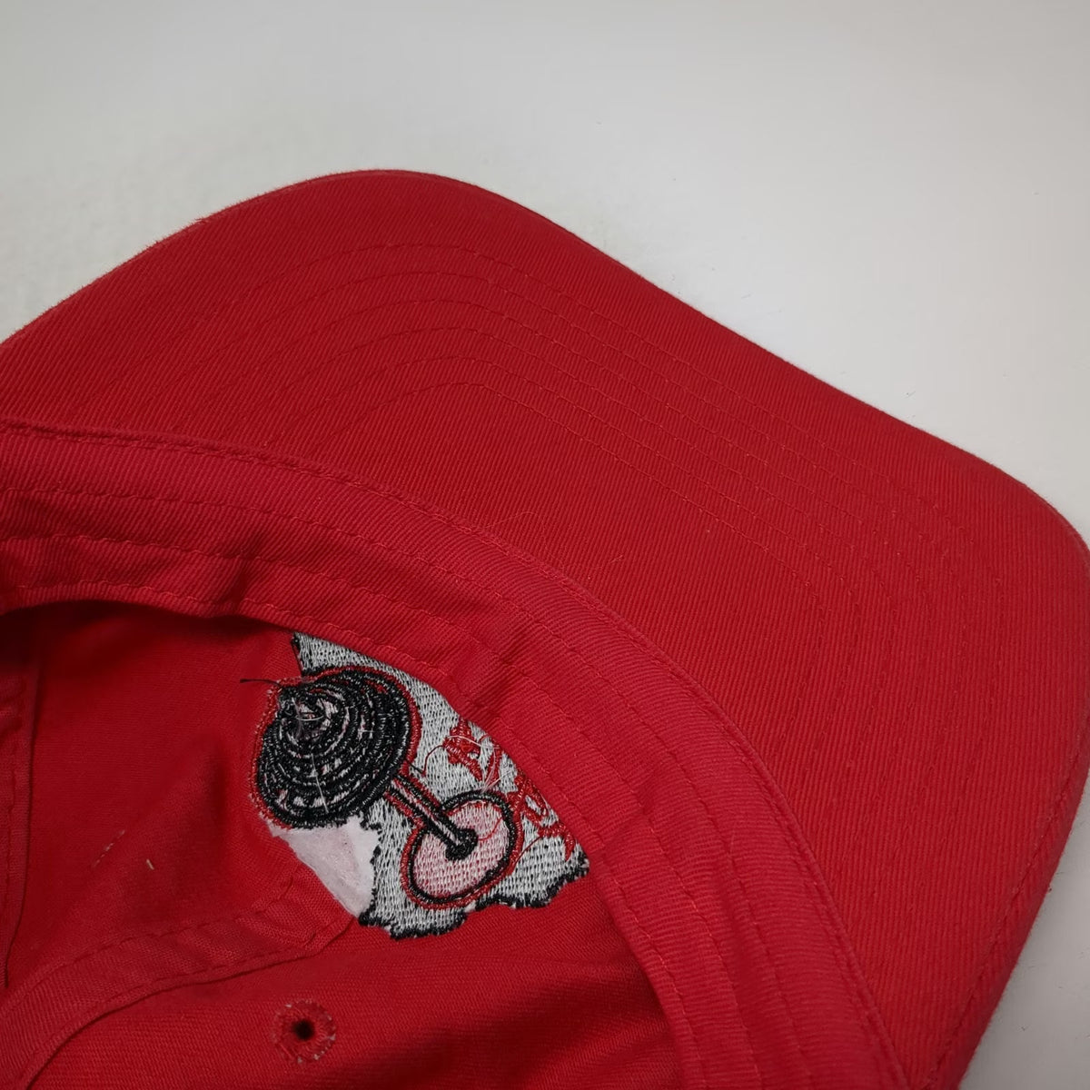 Red Baseball Cap One Size Flex Gym Barbell Virginia Embroidery Slideback Hat