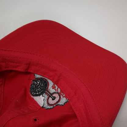 Red Baseball Cap One Size Flex Gym Barbell Virginia Embroidery Slideback Hat