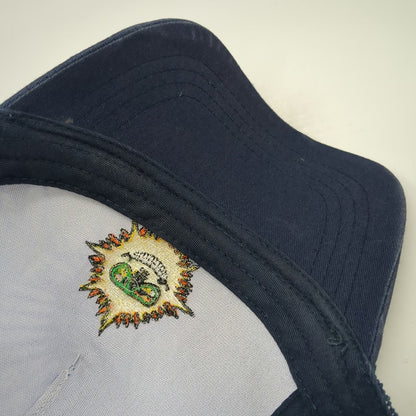 Colortone Trucker Hat Blue One Size Tie Dye Sun Graphic Snapback Mesh Back Hat