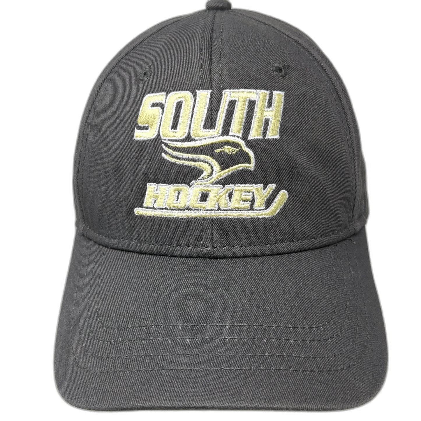 Cap America Snapback Hat Gray One Size C.R. South Ice Hockey Embroidered 6 Panel