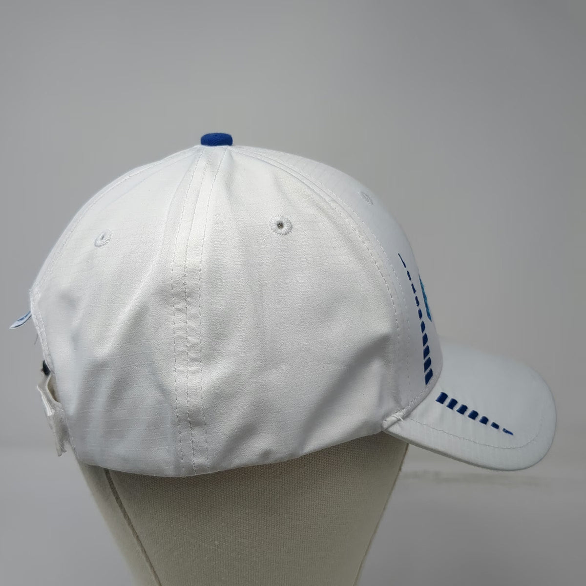 Cap America Golf White Blue Baseball One Size Carlson Logo Sporty Tech Hat