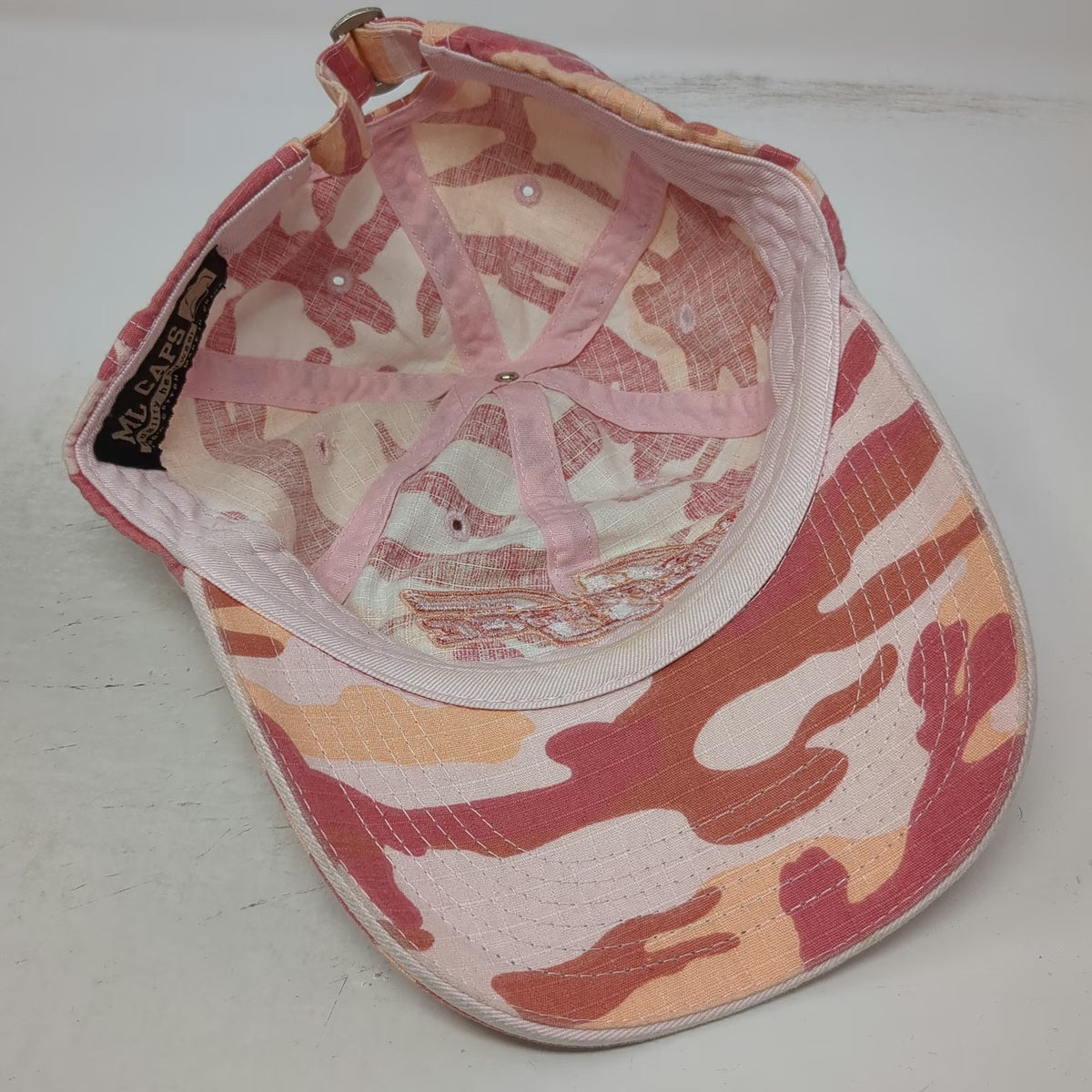 ML Caps Baseball Cap Pink White Orange OSFM Camo Air Force Logo Embroidery Hat