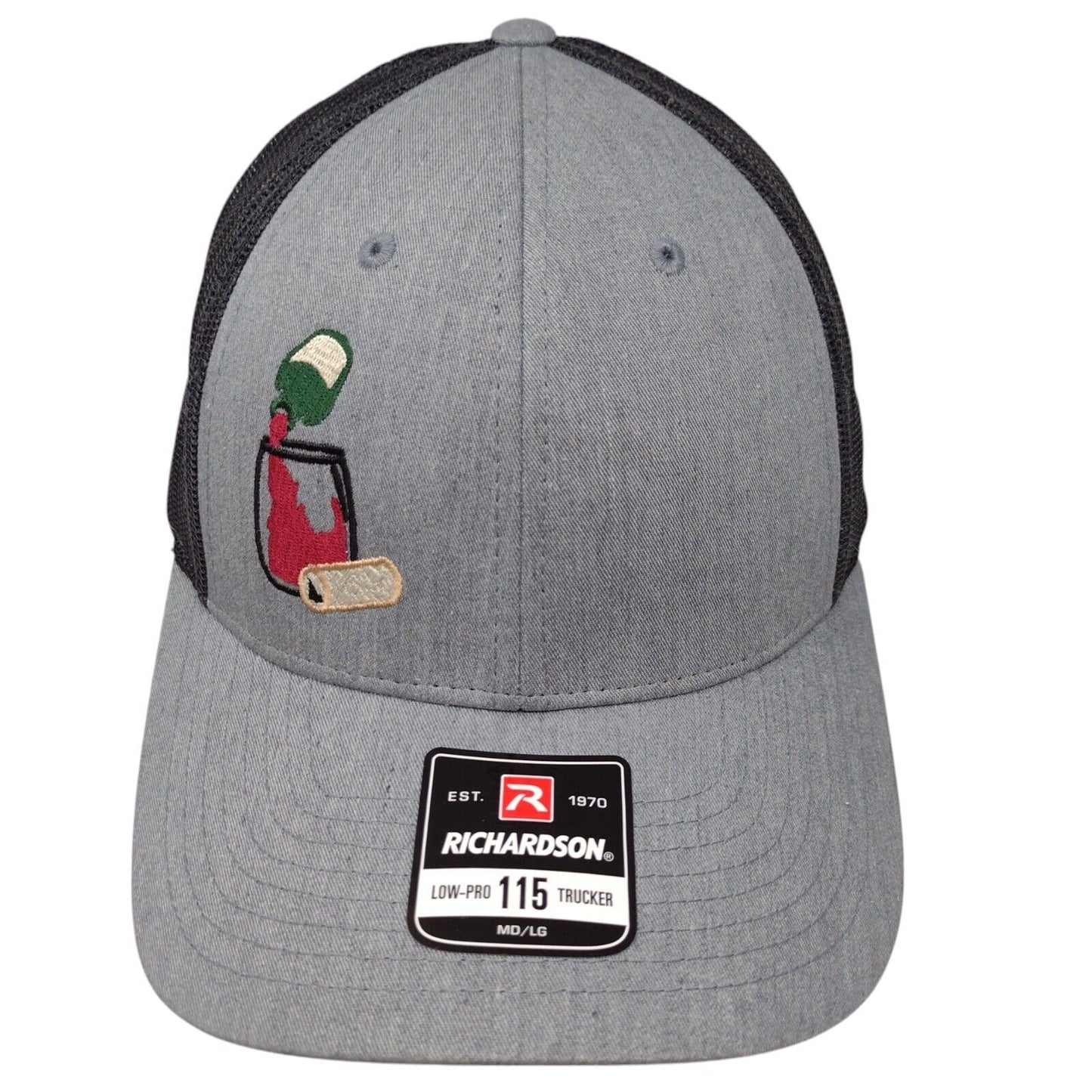 Idaho Wine Snapback Mesh Back Trucker Hat Gray M/L Embroidered