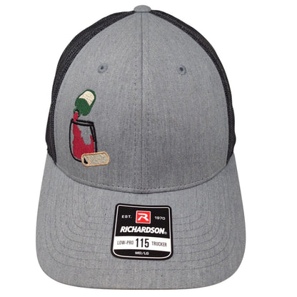 Idaho Wine Snapback Mesh Back Trucker Hat Gray M/L Embroidered