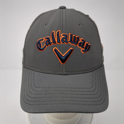 Callaway The Revere GC Fitted Hat Gray S/M A-Flex Embroidered Vented Holes